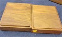 2 Wooden Boxes with Lids