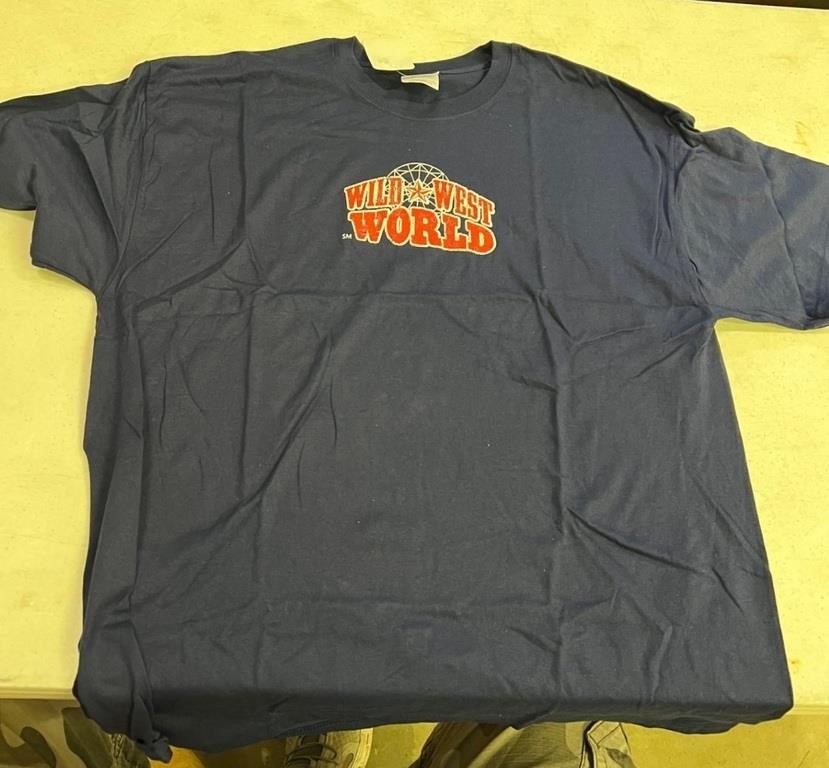 2-Blue XL Wild West World TShirts Historic Item