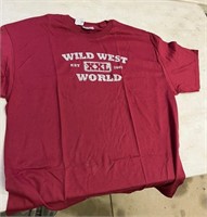 3-Red XL Wild West World TShirts Historic Item
