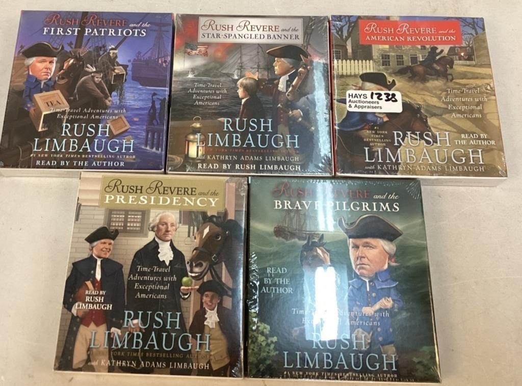 (5) Sealed Rush Limbaugh Rush Revere Books on CDs