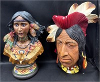 2 Native American Indian Figurines/Wall Hanging