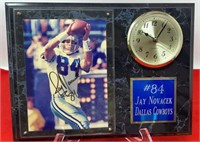 Jay Novacek 84, Dallas Cowboys signed plaque w