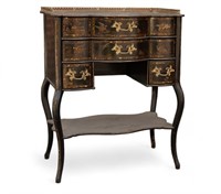 Black Lacquered Chest w/ Brass Gallery
