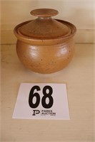 Hand Made Covered Pottery Container(R1)