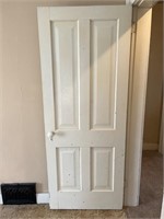 5 Antique 4 Panel Doors with Glass Knobs