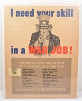 WWII 1943 War Job Poster