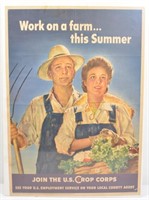 WWII 1943 Crop Corp Poster