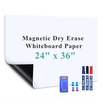 Warasee Magnetic Dry Erase Whiteboard Paper, 24" x
