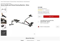B1767  Sunny Health and Fitness Rowing Machine - S