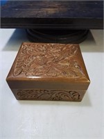 carved wooden ring box