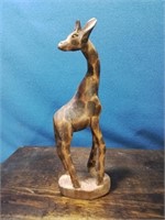Carved wooden giraffe 8 inches tall