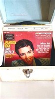 Over 20 Elvis Presley 45 Speed Records in Case