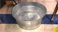 24 inch galvanized washtub with handles, number