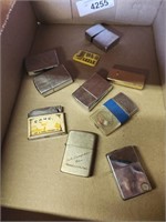 9 Vintage Cigarette Lighters Camel, Zippo & more