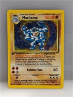 Pokemon 1999 1st Ed Machamp *Light Stamp Error* 8