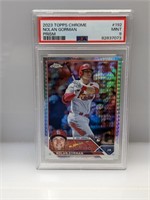 2023 Topps Chrome Prism RC Nolan Gorman 192 PSA 9