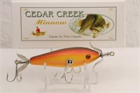 3 HOOK MINNOW CEDAR CREEK W/GLASS EYES