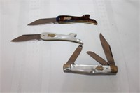 3 Kinfolks Pocket Knives (See Desc)