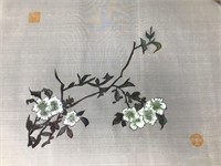 Vtg Chinese Painted Silk - 17" x 13.5"