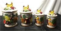 4 pcs. Fruit Themed Canister Jar Set