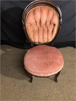 Antique tufted back chair