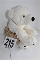 Build-A-Bear White Teddy Bear w/Gold Skirt (U236)