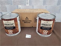 2pc Benjamin Moore "Arborcoat" oil finish Cedar