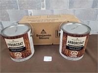 2pc Benjamin Moore "Arborcoat" oil finish Cedar