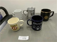 5 assorted mugs