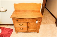 Antique Golden Oak Wash Stand Dresser