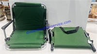 Pair of Green Padded Fold Up Chairs