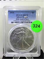 Silver Eagle 2016  PCGS MS70