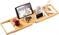 VaeFae Bamboo Bathtub Caddy Tray  Expandable