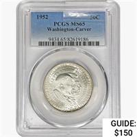 1952 Washington Carver Half Dollar PCGS MS65