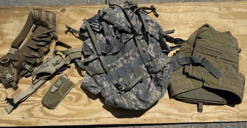 Military gear backpacks vest holster