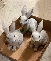3 yard bunnies - two are in very good condition