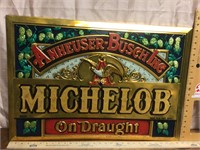Michelob Anheuser-Busch plastic sign