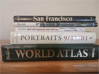 World Atlas & Assorted Hardcover Books