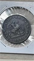 1855 Bank Of Upper Canada1/2 Penny Token