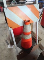 Traffic Cone & Warning Sign