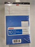 Ruled Perforated Pads STAPLES 5"x8" PK/10