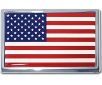 American Flag Patriotic Auto Emblem AZ19