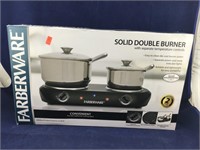 Boxed Farberware Electric Solid Double Burner