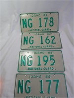 Idaho Nation Guard License Plates 1981-1984