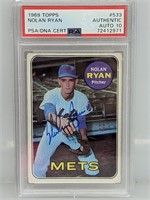 1969 Topps #533 Signed Nolan Ryan PSA/DNA Auto 10