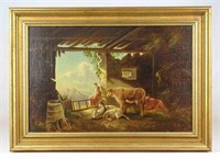 Painting: 19th c. Barn Subject