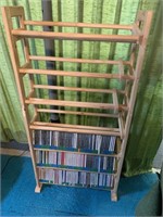 CD rack and contents