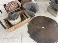 COAL BUCKET, SAW BLADE, AND MORE