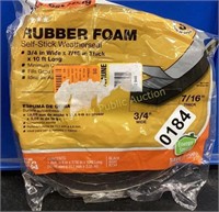 Rubber Foam Self Stick Weatherseal