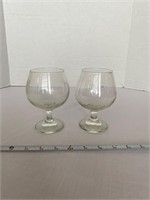 Pair of fancy drinking glasses